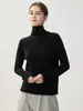 Nuevo suéter de cuello alto tejido para mujer de cachemira 100% pura para otoño e invierno con cuello superpuesto, de alta gama y versátil
