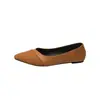 Zapatos Planos de Estilo Nuevo Primavera 2026 para Mujer, Mocasines de Punta Baja y Boca Poco Profunda, Zapatos para Mujer al por Mayor, Amarillo