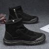 Zapatos Martins de caña alta para hombre, nuevos zapatos de trabajo transpirables de otoño, zapatos de protección laboral informales, antideslizantes, a la moda y combinables para hombre.