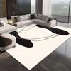 Estilo francés lujo ligero sala de estar alfombra completa blanco y negro abstracto minimalista sofá mesa de centro alfombra cama y desayuno dormitorio manta de mesita de noche