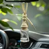 Colgante Perfume para Coche Botella Vacía, Botella de Aromaterapia Desodorante para Coche, Botella de Vidrio de Alta Transparencia con Tapa de Madera de Loto, Fabricante Mayorista de Botellas de Perfume