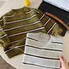 Suéter Infantil Muye Otoño e Invierno, Ropa Infantil Estilo Casual, Prendas de Punto Rayadas Versátiles Versión Coreana para Niños, Top de Moda para Bebé