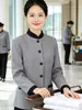 Uniforme de hotel, estilo verão, para mulheres, adequado para funcionários de hotel, equipe de limpeza e camareiras.; Uniforme de limpeza de manga comprida, conjunto outono/inverno