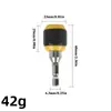 Llave de Impacto Eléctrica Junta Telescópica Funda de Resorte Funda para Broca de Aire Hexagonal Interior 1/2 a 1/4 Mandril de Taladro Cabeza Grande Liberación Rápida 60mm