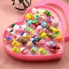 Anillos de Resina de Gemas de Dibujos Animados de 36 Piezas Más Vendidos Set de Anillos de Plástico para Niñas de Preescolar