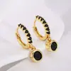Pendientes Más Vendidos Transfronterizos con un Toque de Lujo Ligero y Gama Alta, Aros de Oreja Electroplateados en Oro Real con Circonita Microincrustada, Clips para Orejas de Gama Alta de Nicho