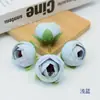 Pintura a Óleo Flor de Botão de Chá Artificial Rosa Europeia Retrô Botão de Rosa Grampo de Cabelo Feito à Mão Flor Flor de Bonsai Caixa de Flores Guirlanda DIY Pulseira