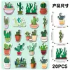 20 Piezas de Imanes Suaves Magnéticos de Cactus para Refrigerador Dibujos Animados Plantas del Desierto Versión Q Lindos Pegatinas Magnéticas Decorativas de Metal para Bricolaje Venta al por Mayor