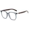 Gafas Personalizadas Grises con Nueva Textura de Madera Lisas Anti-Luz Azul para Mujer Marco Grande Retro Moda Casual Todas las Combinaciones