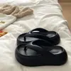 Sandalias Chanclas de Playa Blanqueadoras con Sal Azul, Suela Gruesa de 5 cm, para Aumentar Altura, de Verano para Mujer, Antideslizantes y Transpirables