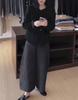 241138 Da Ai Mei Yi Yuan Otoño 2024 Nuevo Estilo Coreano Chaqueta Simple de Manga Larga Pantalones Casuales de Cuadros de Pierna Ancha para Mujer