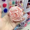 Estilo Coreano Telas de Seda y Satén Flor de Tela Flor de Rollo Rosa Accesorios Florales Accesorios para el Cabello DIY Diademas para Niños Accesorios Florales Pequeños Hechos a Mano Accesorios para Ropa