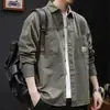 Camisa Manga Longa Estilo Americano Transfronteiriça 2026 Novas Roupas Casuais Tendência Atacado Toque de Luxo Outono/Inverno Peça Externa Top