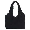 Bolso de Hombro de Lona Simple para Mujer, Estilo Coreano Ins, Bolso de Hombro Elegante de Flor de Nube Puff para Chica, Nuevo Verano 2024