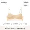 Sujetador de espalda descubierta con escote bajo para mujer, invisible sin costuras, push-up para busto pequeño, escote cuadrado pronunciado, estilo fino de verano con tirantes finos, sujetador transpirable