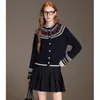 Cardigan de Punto de Manga Larga con Cuello Redondo de Nuevo Estilo para Mujer, Primavera Temprana 2026, con Diseño Jacquard Fair Isle y Lana de Oveja, Top de Moda