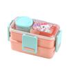 Lonchera sellada multicapa, linda lonchera de acero inoxidable para niños y estudiantes, lonchera de plástico con celosía, lonchera para ensaladas de frutas
