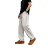 Calças de Lã Grossa Forradas para Outono/Inverno 2026 para Homens e Mulheres, Calças de Moletom Quentes de Corte Reto para Alunos do Ensino Fundamental e Médio, Calças Jogger de Marca Tendência
