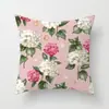 Fronha Decorativa de Cor Florido Estilo Pastoral Fronha Criativa de Couro de Pêssego para Almofada de Costas de Quarto e Estudo