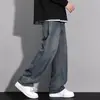 Jeans Masculino Retrô Americano Juventude Perna Reta Desgastado Marca Tendência Solto Versátil High Street Casual Calça Longa