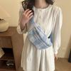 Lindo Nuevo Estilo Niñas Ins Pana Cómodo Estilo Japonés Un Hombro Dulce Todo Combinable Estilo Universitario Felpa Bolso de Pecho Riñonera