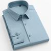 Camisa de Negocios para Hombre Primavera y Otoño Modal Ligera Negocios Sentido Avanzado Vestido Camisa Blanca Profesional Transpirable Camisa de Seda de Hielo
