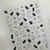 Pegatinas para Uñas con Huella de Pata de Gato Lindas Planas Gato Negro Lindo DIY Patrón Pequeño Pegatinas para Uñas Joyería Estilo Dh