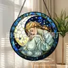 Colgante de Color Princesa de la Luna Adorno de Vidrio para el Hogar Decoración de Ventana Atrapasol de Jardín