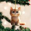 Nuevo y popular colgante transfronterizo con forma de gato naranja para mochila o coche, decoración para el hogar, bonito colgante para coche con forma de gato.
