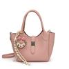 Bolsa Tote Portátil de Color Sólido para Mujer 2025 Nueva Elegante Versátil Moderna Bolsa de Hombro Axilar para Viaje Bolsa Balde Cruzada
