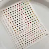 Mini Adesivos para Nail Art de Estrela Preto e Branco Cor Dopamina Estrela de Cinco Pontas Adesivos para Nail Art Versátil Usável Decalques para Unhas