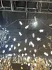 Nuevos Accesorios de Boda Anillo de Luna Luminoso de Acrílico Araña Cadena de Luces Decoración de Techo de Boda