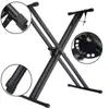 Fábrica de soportes para piano, venta al por mayor, desmontaje de soportes para piano de doble tubo, soportes para órgano electrónico, soportes para guzheng, soportes para órgano electrónico, estante en forma de X
