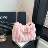 Bolso de Peluche Estilo Occidental 2026 Invierno Nueva Moda Versátil Alto Valor Simple Casual Bolso de Hombro Bolso Cruzado