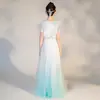 Traje de Performance Guzheng de Alta Qualidade para Meninas, Novo Estilo Chinês Degradê 2026 Coro de Performance de Música Folclórica Exame de Arte Vestido de Noite