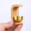 Colgante de Campana Estilo Japonés Timbre de Puerta Nogal Dopamina Carrillón de Viento Magnético Regalo de Inauguración de Casa Artesanía de Madera Decorativa