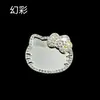 Estilo ins de Corea del Sur espejo espejo de diamantes completos espejo de gato aleación joyería diy teléfono móvil belleza espejo de maquillaje diy pegatina trasera
