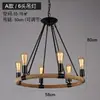 Lustre vintage estilo country americano, luz para sala de estar, design com contas de madeira envelhecida, luz de vela estilo francês para quarto e sala de jantar, iluminação decorativa para pousadas