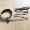 Accesorios sexys, pequeña hada sexy, encantador anillo de cuero para el cuello, collar de corazón de melocotón, cadena de cuerda de tracción para entrenamiento de mucama P009