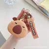 Bolsa de monedas popular de Capibara Llavero Cabeza de silicona Bolsa de almacenamiento para auriculares Bolso colgante Accesorios Regalos pequeños Al por mayor