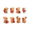 Nuevo producto transfronterizo: Figuras Lindas de Capibara Navideño, Decoraciones DIY de Escena de Nieve, Adornos de Paisaje en Miniatura