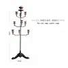 Adornos de Candelabro Retro de Hierro Fundido Hechos a Mano, Lámparas de Aceite de Hierro Antiguo, Candelabros Decorativos para Sala de Té Zen, Lámparas de Piso Estilo Wabi-Sabi