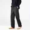 Pantalones casuales de marca de moda para hombre, nuevo estilo primavera y otoño 2026, rectos holgados de pierna ancha con cordón, pantalones deportivos largos al por mayor