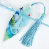 Marcador de Página Clássico Criativo com Nervuras de Folha Estilo Chinês Flor Pássaro Fresco Estudante Marcador de Página Antigo Delicado Simples Presente