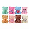Decoración de accesorio de figura de animal de oso lindo y creativo de paisaje en miniatura de dibujos animados, adorno de resina para escritorio de oficina