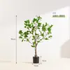 Estilo Lujo Ligero Madera de Caballo Artificial Planta en Maceta Grande de Pie para Decoración de Sala de Estar y Dormitorio, Árbol y Flores Artificiales para Decoración de Sala de Estar