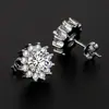 Temblores de mano rápidos aretes de moissanita en vivo aretes de diamante de color aretes de cabeza de vaca aretes simples de diamante Mosan una generación de cabello