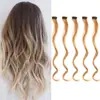 Piezas de peluca de colores para mujer, cabello largo, mechas, degradado, invisible, sin rastro, natural, extensión de cabello de una pieza, postizo, con clip, teñido, cabello rizado