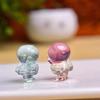 Joyería Rongjing, colgante de pulsera de astronauta tallado en cristal de fluorita de colores naturales, accesorios de bricolaje, suministro en vivo