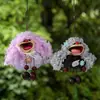 Kit de material DIY para muñeca de cáscara de fruta con pompón creativo y peculiar, colgante de muñeca de vaina linda, colgante de campanilla de viento de cáscara de fruta